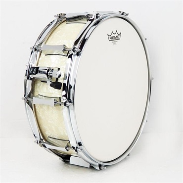 PORK PIE 【最安SALE】8ply Maple Snare Drum 14×5 - Vintage White Marine Pearl Wrap【店頭展示特価品】 画像3