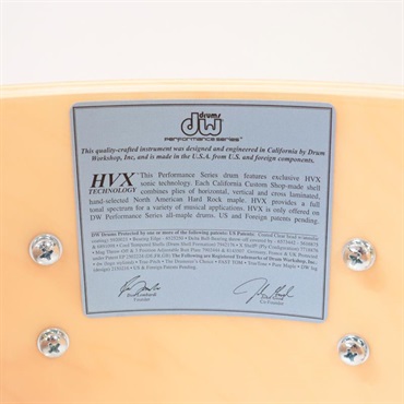 dw DRPL5514SSNA [Performance Series Snare， 14''×5.5'' / Natural Gloss Lacquer]【店頭展示特価品】 画像8