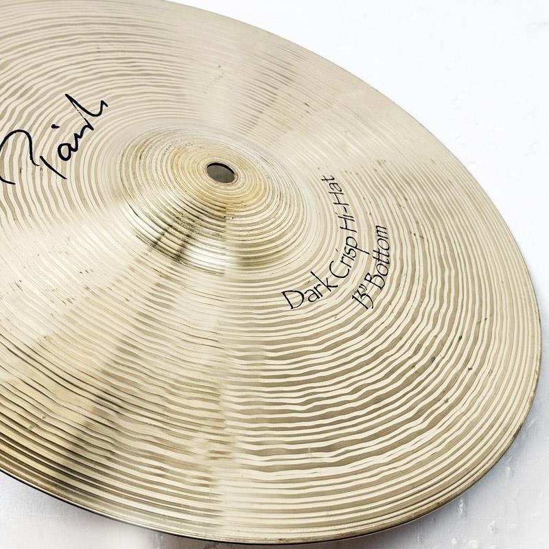 PAiSTe USED 中古 Signature The Paiste Line Dark Crisp HiHat 13 pair [Top 768g/Bottom 1206g] 画像8