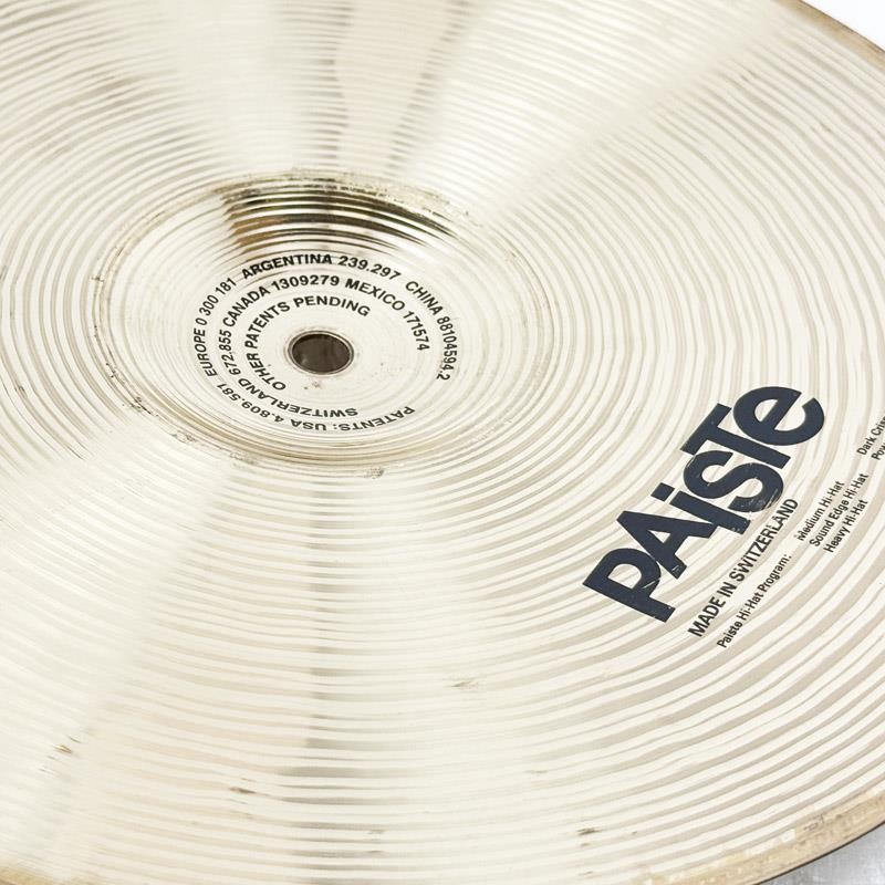 PAiSTe USED 中古 Signature The Paiste Line Dark Crisp HiHat 13 pair [Top 768g/Bottom 1206g] 画像10