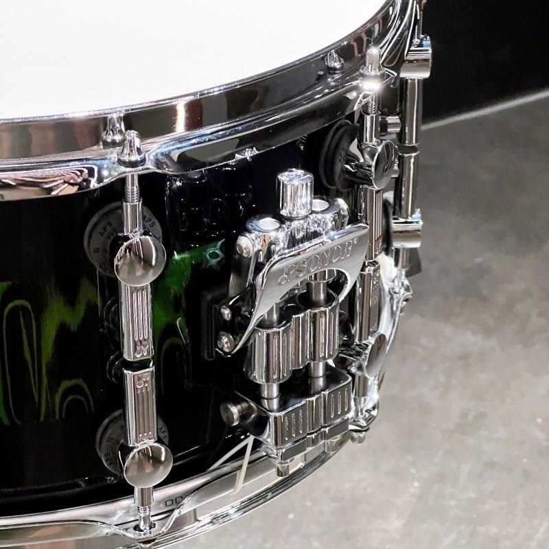 SONOR SQ2 System Snare Drum - Beech Heavy 14×7 - Green Tribal Stripe 【特注品】【店頭展示特価品】 画像1