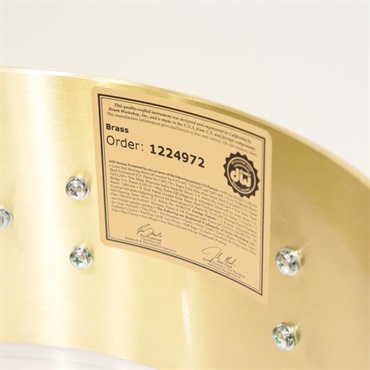 dw USED 中古 DRVN5514SPC [Collector's Series Polished Brass Snare Drum 14''×5.5'']【セミハードケース付属】 画像8