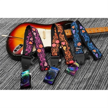 Dunlop (Jim Dunlop) JH23 JIMI HENDRIX BLACKLIGHT MONTEREY ORANGE STRAP 画像3