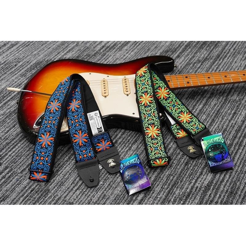 Dunlop (Jim Dunlop) JH26 JIMI HENDRIX BLACKLIGHT FILLMORE GREEN STRAP 画像3