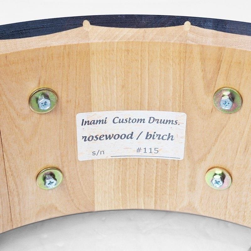 Inami Custom Drums 【ブラックフライデーセール】ICD Rose/Birch Mix Stave Snare Drum 14×5.5【MADE IN JAPAN】【店頭展示特価品】 画像10