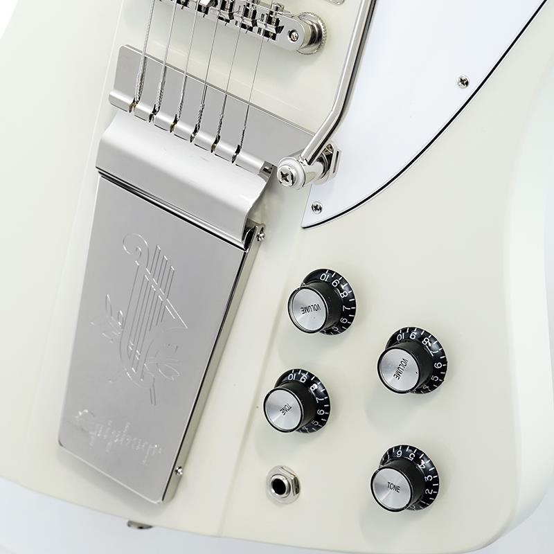 Epiphone Inspired by Gibson Custom Shop 1963 Firebird V Reissue with Maestro Vibrola (Polaris White) 【Epiphoneピックケースプレゼント】 画像4