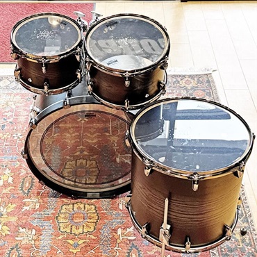 YAMAHA LIVE CUSTOM HYBRID OAK 4pc Drum Set [LHB2218 + LHP6F3 (BD22，FT16，TT12＆10) / UZUチャコールサンバースト (UCS) 画像7