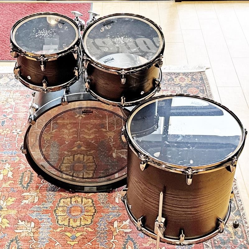 YAMAHA LIVE CUSTOM HYBRID OAK 4pc Drum Set [LHB2218 + LHP6F3 (BD22，FT16，TT12＆10) / UZUチャコールサンバースト (UCS) 画像7