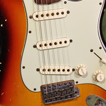 Fender Custom Shop USED 中古 MBS 1959 Stratocaster Heavy Relic 3-Color Sunburst Master Built by John Cruz SN. JC1957 画像4