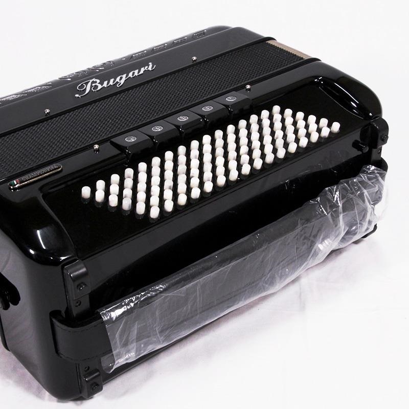 BUGARI (ボタンアコキャンペーン対象・対面レッスン3ヶ月分付) 351CH BK H.M.M.L BUGARI 中型 クロマチックアコーディオン 画像4