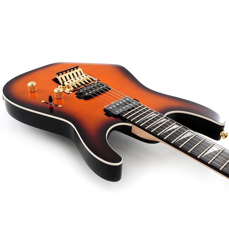 Jackson MJ Series Dinky DK Flame Maple (Amber Burst/Ebony) 【B級特価】 画像7