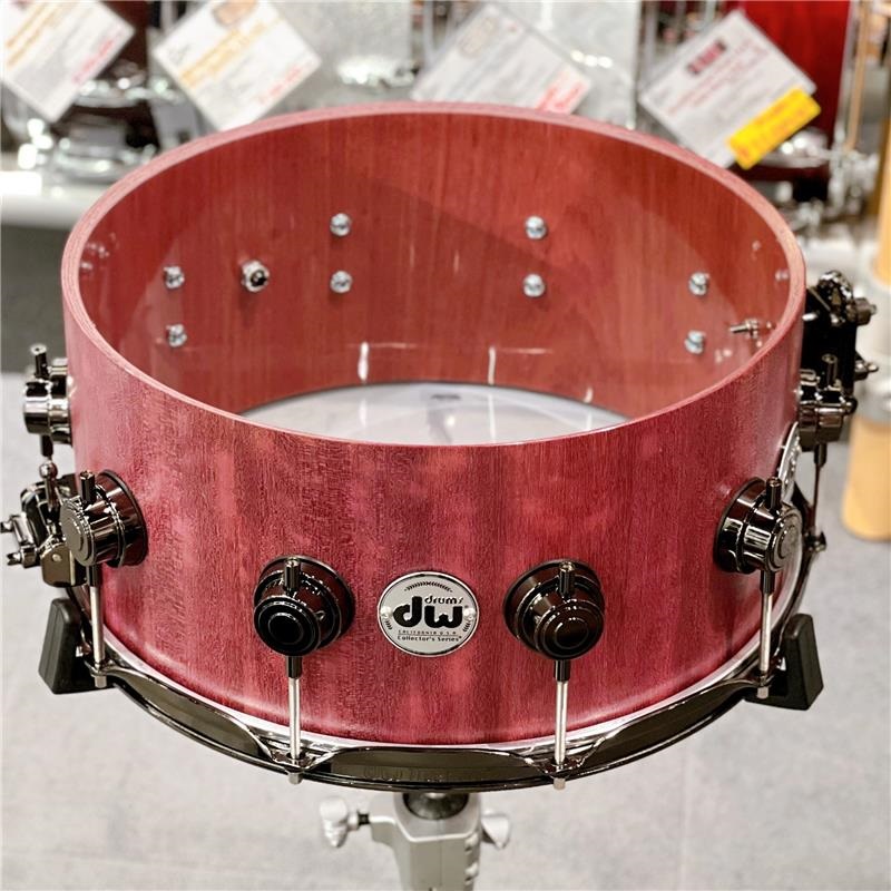 dw DRU26514SSN101 [Collector's Pure Purpleheart Snare Drum VLT Shell 14''×6.5'' - Natural Satin Oil w/Black Nickel Hardware] 画像3