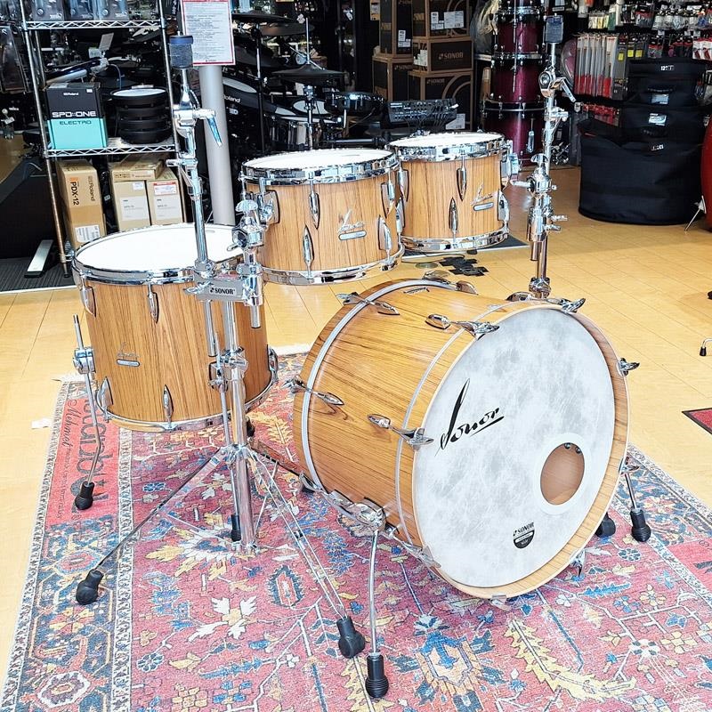 SONOR USED 中古 Vintage Series 4pc Drum Kit -Teak Semi Gloss- [BD22，TT10，TT12，FT16]【ProtectionRacketケース付属】 画像1