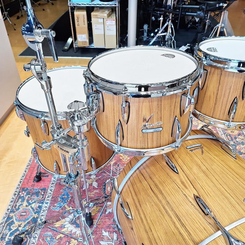 SONOR USED 中古 Vintage Series 4pc Drum Kit -Teak Semi Gloss- [BD22，TT10，TT12，FT16]【ProtectionRacketケース付属】 画像5