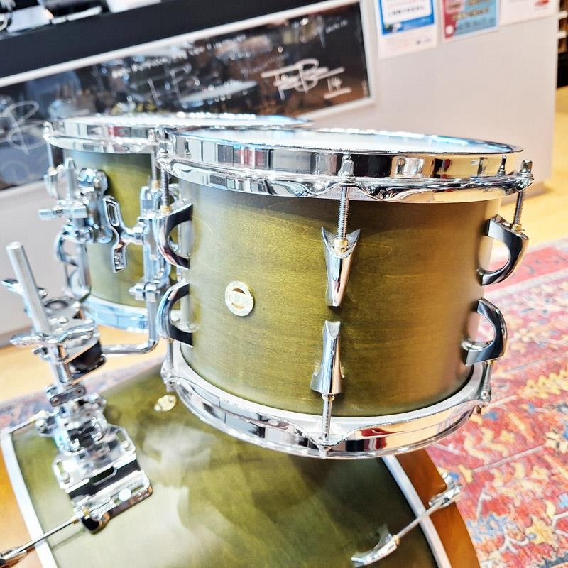 INDe USED 中古 Flex-Tuned Maple 4pc Drum Kit [22BD，16FT，12&10TT] -Matte Olive Lacquer【ドラムケース付属】 画像3
