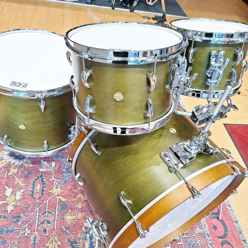 INDe USED 中古 Flex-Tuned Maple 4pc Drum Kit [22BD，16FT，12&10TT] -Matte Olive Lacquer【ドラムケース付属】 画像5