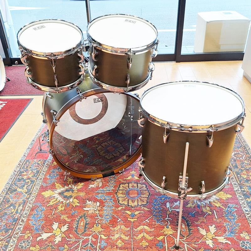 INDe USED 中古 Flex-Tuned Maple 4pc Drum Kit [22BD，16FT，12&10TT] -Matte Olive Lacquer【ドラムケース付属】 画像8