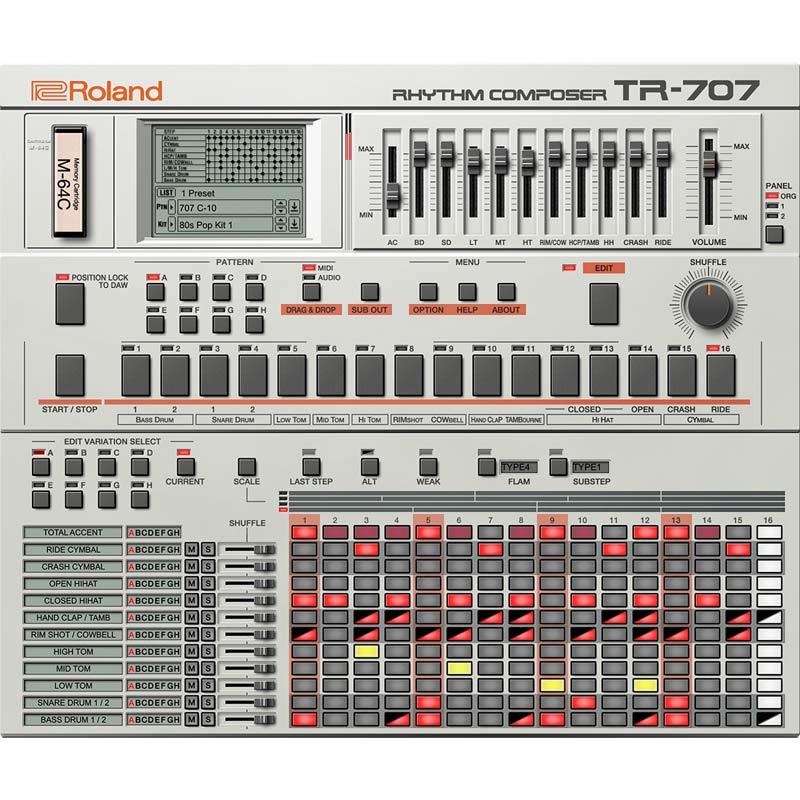 Roland TR-707 Software Rhythm Composer [Lifetime Key] (ローランド)(ソフトシンセ)(オンライン納品) 画像1