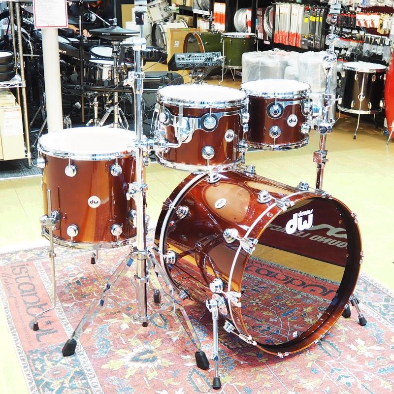 dw Collector's Pure Maple 4pc Drum Kit [BD22，FT16，TT12&10 /Root Beer Metallic Lacquer] 画像1