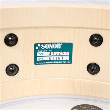 SONOR 【イケベ大阪夏祭りバーゲン！】PL-1405SDWD SNT [PROLITE Series Maple 14''×5'' / Die-Cast Hoop - スノー・タイガー]【店頭展示特価品】 画像8
