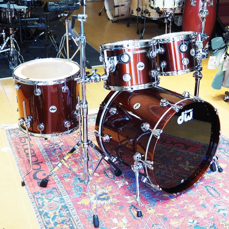 dw Collector's Pure Maple 4pc Drum Kit [BD22，FT16，TT12&10 /Root Beer Metallic Lacquer] 画像1