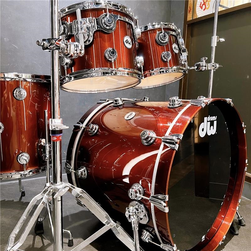 dw Collector's Pure Maple 4pc Drum Kit [BD22，FT16，TT12&10 /Root Beer Metallic Lacquer] 画像10