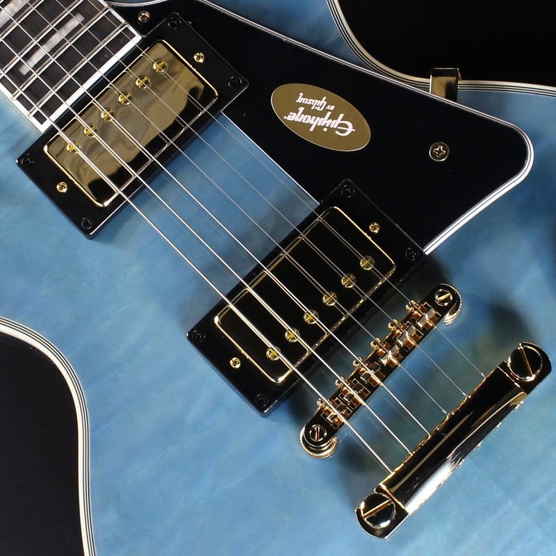 Epiphone Les Paul Custom Quilt (Ocean Blue Burst) #25021526711【Epiphoneピックケースプレゼント】 画像3