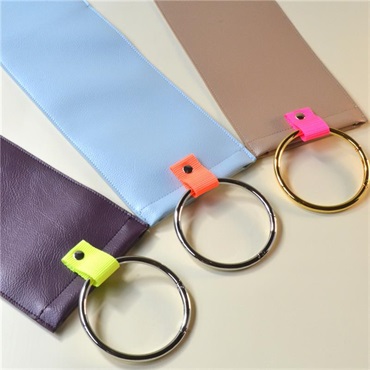 tsundrum_chan 【お試し価格】ダルカラーBIGリングカラビナスティックケース  紫 画像4