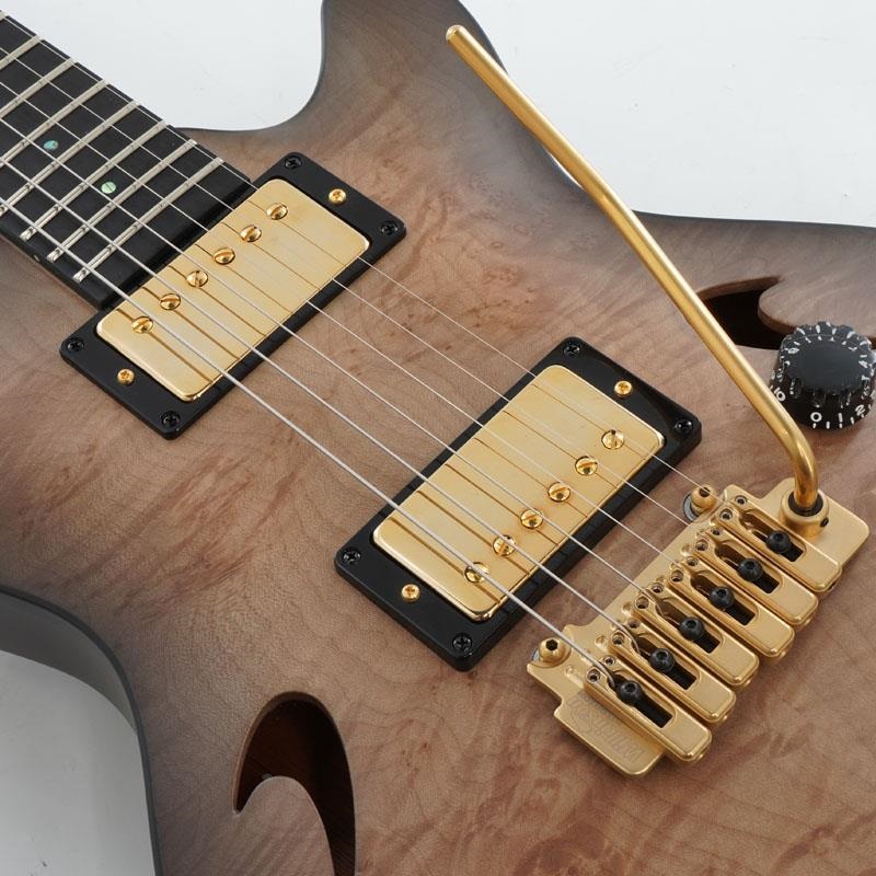 T’s Guitars USED 中古 Arc-Hollow VS100N Burl Maple (Charcoal Burst Mat/Ebony)［SN. 051396］ 画像8