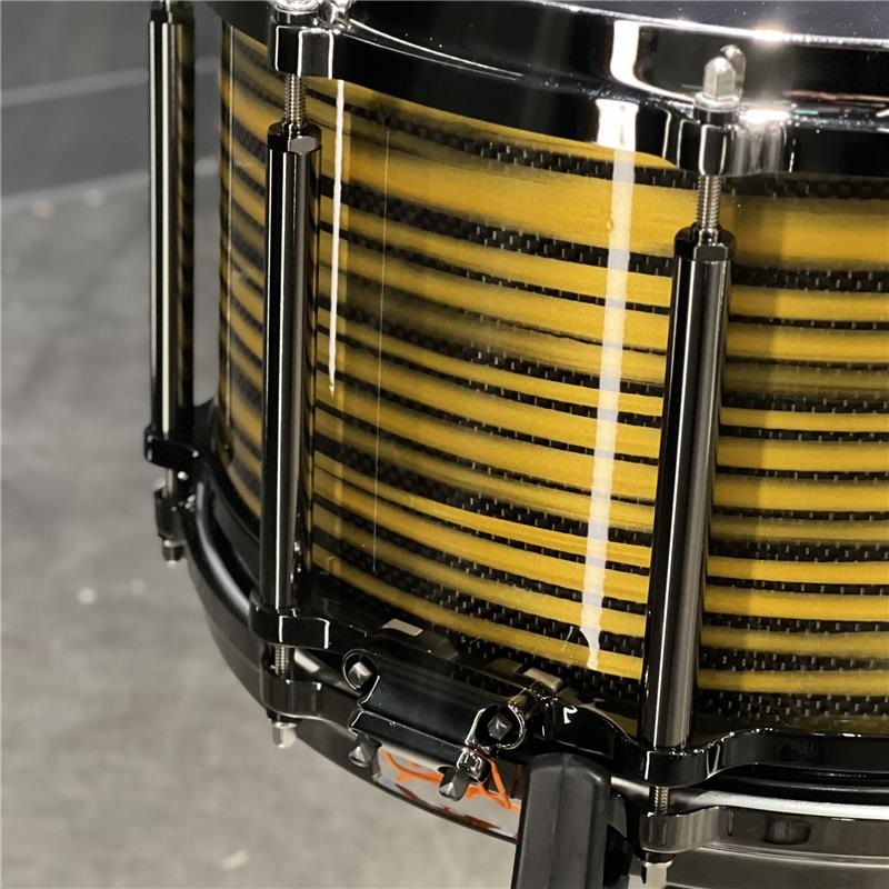 Pearl Masterworks Snare Drum 14x8 Free Floating -Gold Swirl on Black Carbon【イケベ楽器店創業50周年記念モデル】 画像2