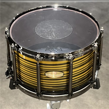 Pearl Masterworks Snare Drum 14x8 Free Floating -Gold Swirl on Black Carbon【イケベ楽器店創業50周年記念モデル】 画像3