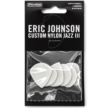 Dunlop (Jim Dunlop) 407P138EJ ERIC JOHNSON CUSTOM NYLON JAZZ III PICK 1.38mm (6枚入り) 画像3