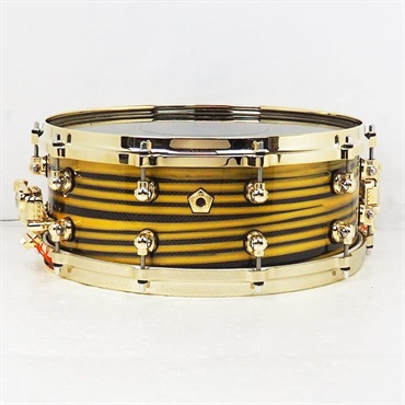 Pearl Masterworks Snare Drum 14x5.5 -Gold Swirl on Black Carbon-【イケベ楽器店創業50周年記念モデル】 画像1