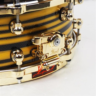 Pearl Masterworks Snare Drum 14x5.5 -Gold Swirl on Black Carbon-【イケベ楽器店創業50周年記念モデル】 画像5