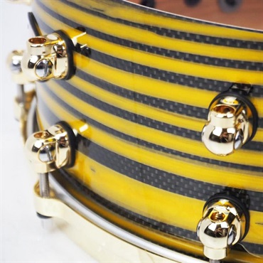 Pearl Masterworks Snare Drum 14x5.5 -Gold Swirl on Black Carbon-【イケベ楽器店創業50周年記念モデル】 画像7