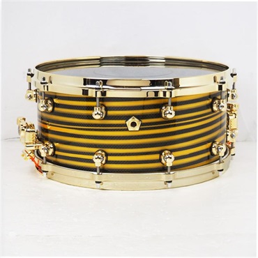 Pearl Masterworks Snare Drum 14x6.5 -Gold Swirl on Black Carbon-【イケベ楽器店創業50周年記念モデル】 画像1