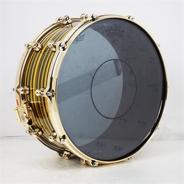 Pearl Masterworks Snare Drum 14x6.5 -Gold Swirl on Black Carbon-【イケベ楽器店創業50周年記念モデル】 画像3