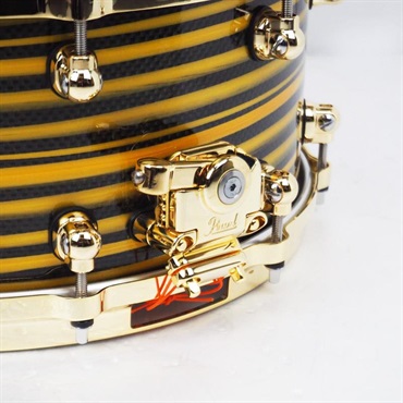 Pearl Masterworks Snare Drum 14x6.5 -Gold Swirl on Black Carbon-【イケベ楽器店創業50周年記念モデル】 画像5