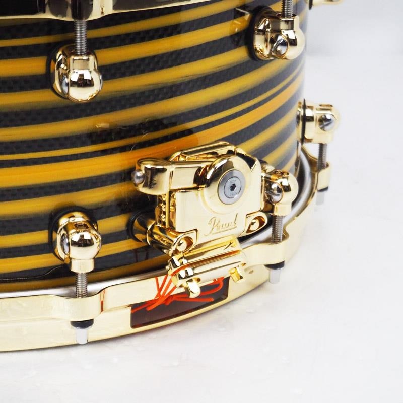 Pearl Masterworks Snare Drum 14x6.5 -Gold Swirl on Black Carbon-【イケベ楽器店創業50周年記念モデル】 画像5