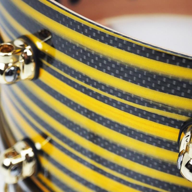 Pearl Masterworks Snare Drum 14x6.5 -Gold Swirl on Black Carbon-【イケベ楽器店創業50周年記念モデル】 画像7