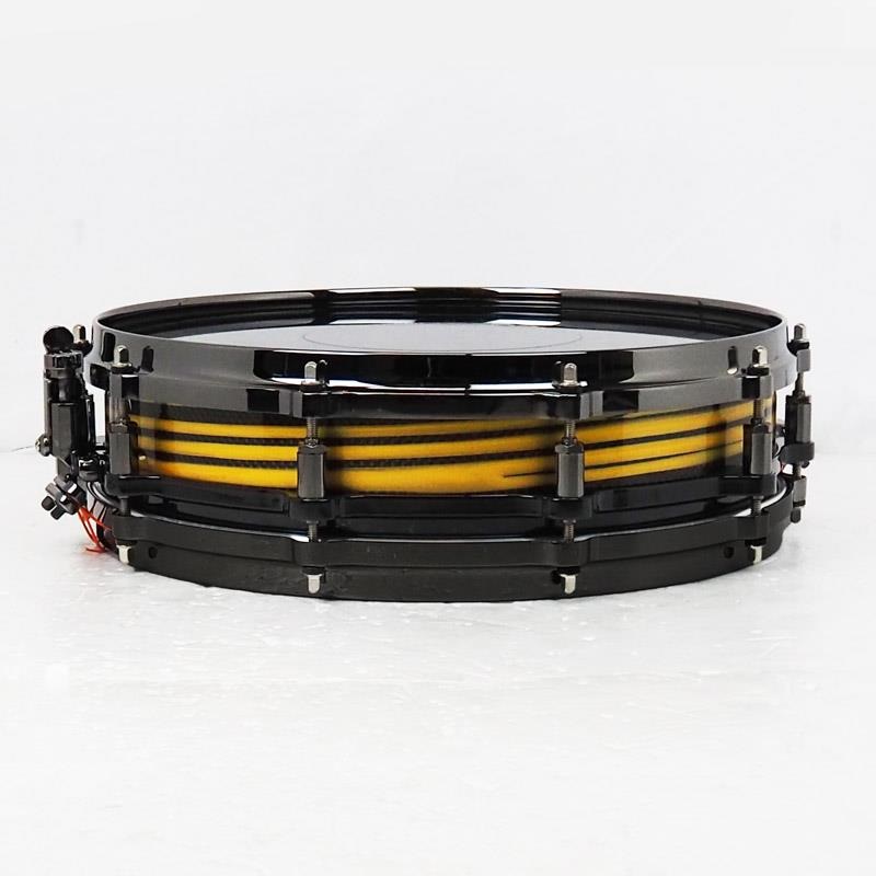 Pearl Masterworks Snare Drum 14x3.5 Free Floating -Gold Swirl on Black Carbon-【イケベ楽器店創業50周年記念モデル】 画像1
