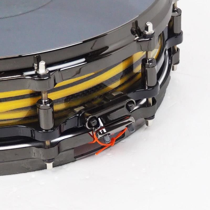Pearl Masterworks Snare Drum 14x3.5 Free Floating -Gold Swirl on Black Carbon-【イケベ楽器店創業50周年記念モデル】 画像6
