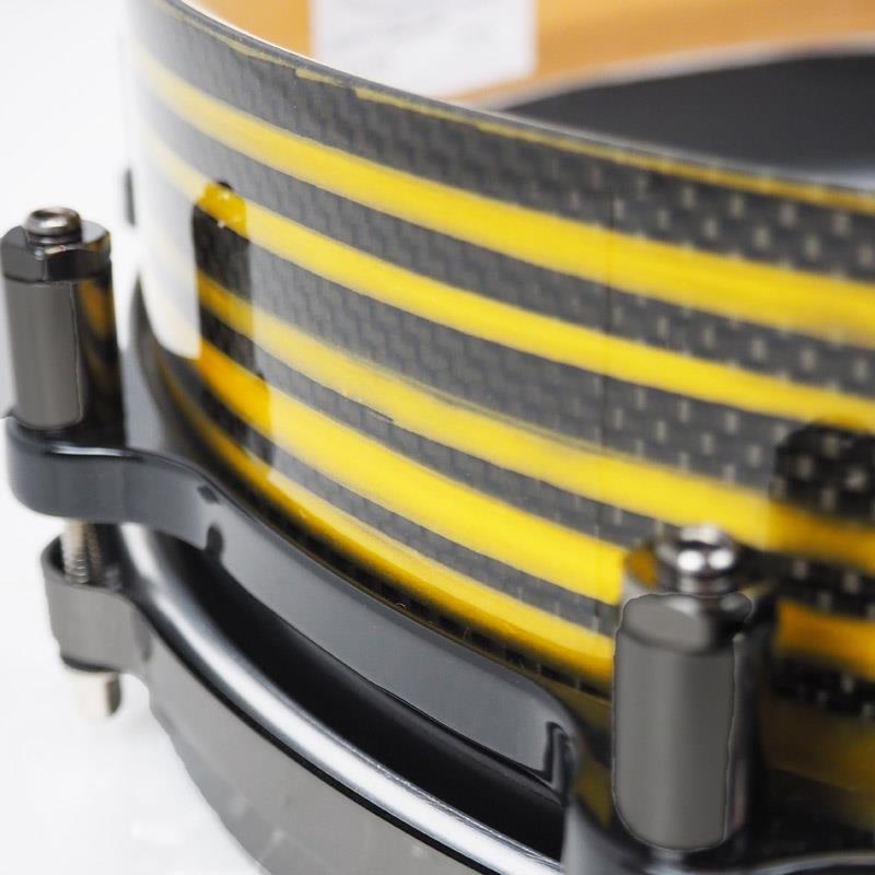 Pearl Masterworks Snare Drum 14x3.5 Free Floating -Gold Swirl on Black Carbon-【イケベ楽器店創業50周年記念モデル】 画像7