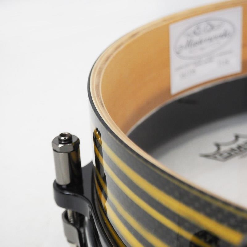 Pearl Masterworks Snare Drum 14x3.5 Free Floating -Gold Swirl on Black Carbon-【イケベ楽器店創業50周年記念モデル】 画像9