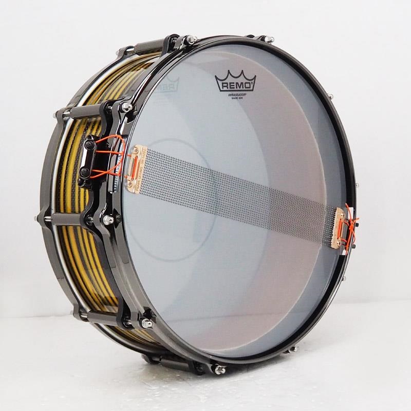 Pearl Masterworks Snare Drum 14x5 Free Floating -Gold Swirl on Black Carbon-【イケベ楽器店創業50周年記念モデル】 画像4