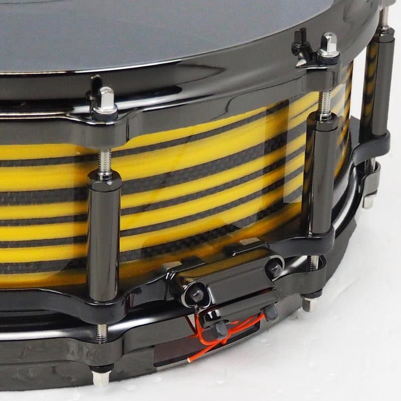 Pearl Masterworks Snare Drum 14x5 Free Floating -Gold Swirl on Black Carbon-【イケベ楽器店創業50周年記念モデル】 画像6