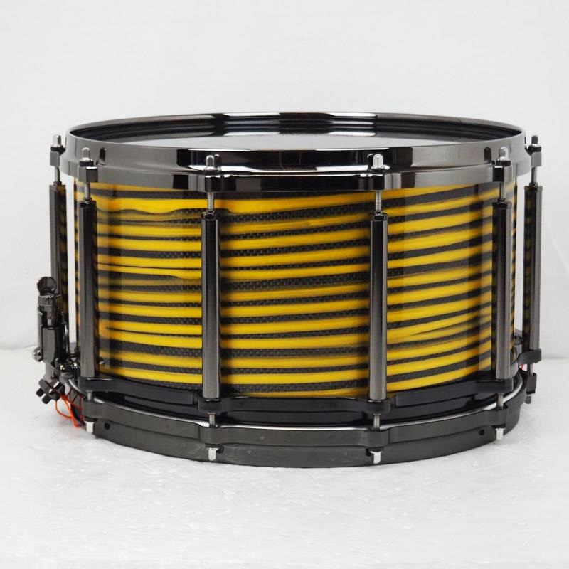 Pearl Masterworks Snare Drum 14x8 Free Floating -Gold Swirl on Black Carbon-【イケベ楽器店創業50周年記念モデル】 画像1