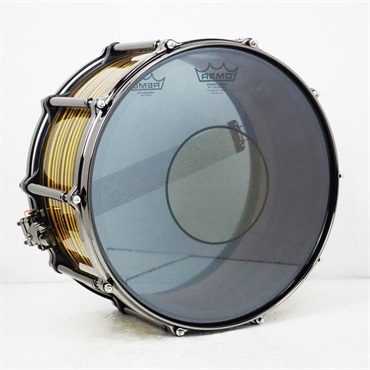 Pearl Masterworks Snare Drum 14x8 Free Floating -Gold Swirl on Black Carbon-【イケベ楽器店創業50周年記念モデル】 画像3