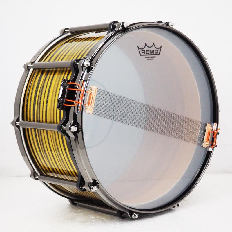 Pearl Masterworks Snare Drum 14x8 Free Floating -Gold Swirl on Black Carbon-【イケベ楽器店創業50周年記念モデル】 画像4
