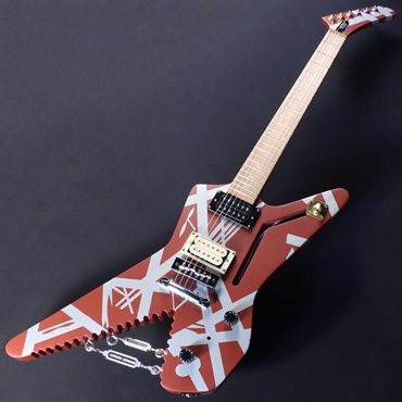 EVH Striped Series Shark (Burgundy with Silver Stripes/Pau Ferro